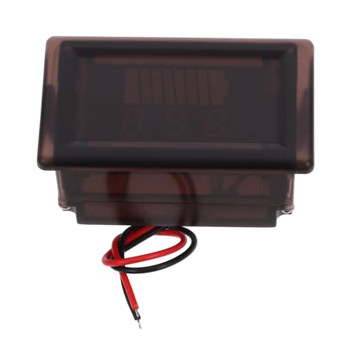 ELAYARD Batteriemonitor-alarm – 12–60 V Batteriespannungsmesser – Digitale Kapazitätsanzeige – Einfach Zu Installieren – Für Elektrofahrzeuge – Schwarz von ELAYARD