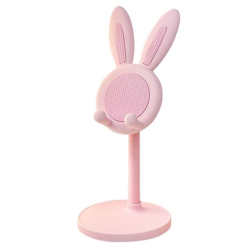 ELAYARD Bunny Mobiltelefon Verstellbarer Tischhalter für Smartphones Tablets Tragbares Design rutschfeste Unterseite für Schreibtisch Pinken von ELAYARD