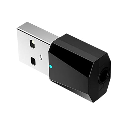 ELAYARD USB Audio Adapter Empfänger Sender für PC Aux Stereo Tragbarer Transmitter für Home Stereo System Lautsprecher Schwarz von ELAYARD