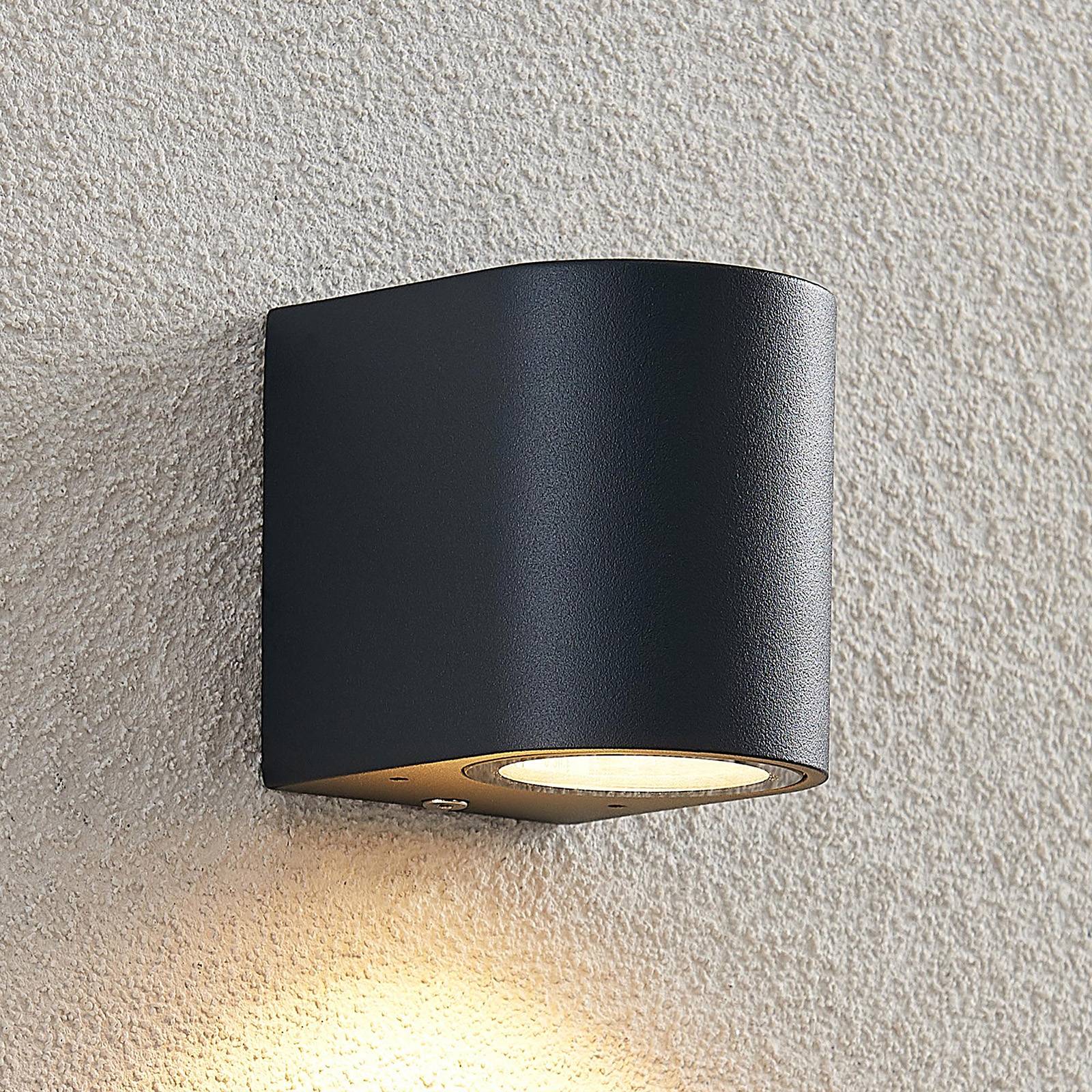 ELC Außenwandlampe Fijona, rund, 8,1 cm, grau, Aluminium ELC Außenwandlampe Fijona, rund, 8,1 cm, grau, Aluminium von ELC
