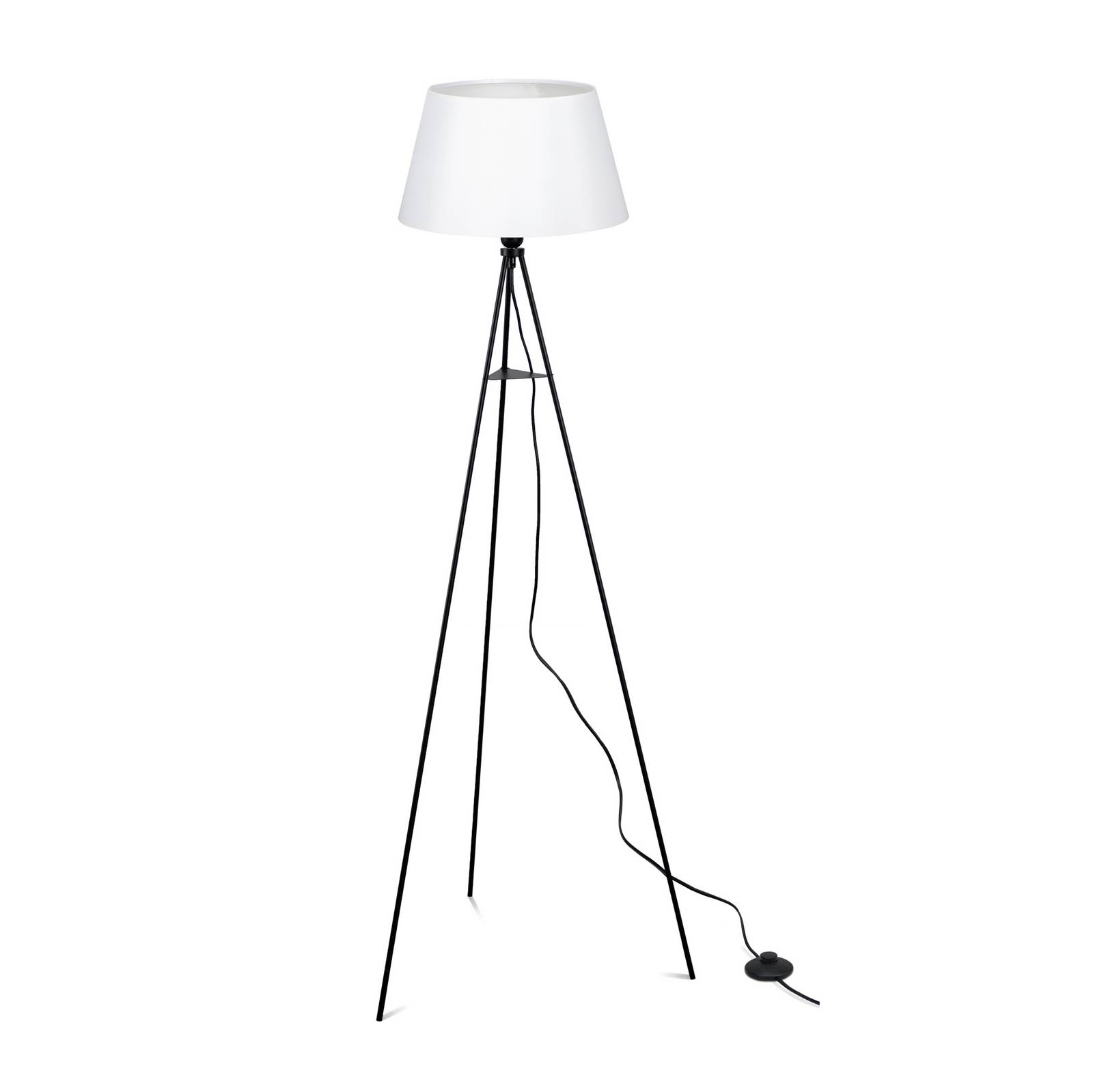 ELC Elsika Tripod-Stehleuchte, Stoffschirm, weiß ELC Elsika Tripod-Stehleuchte, Stoffschirm, weiß von ELC