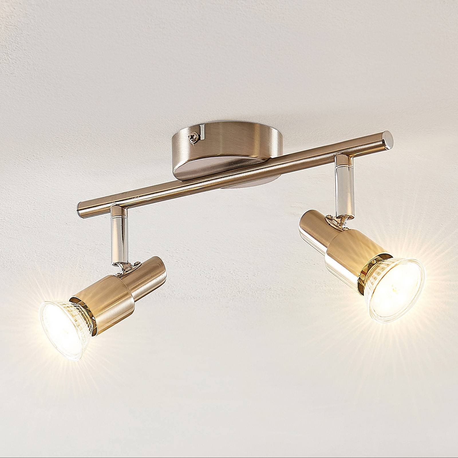 ELC Farida Deckenlampe, nickel, 2-flammig ELC Farida Deckenlampe, nickel, 2-flammig von ELC