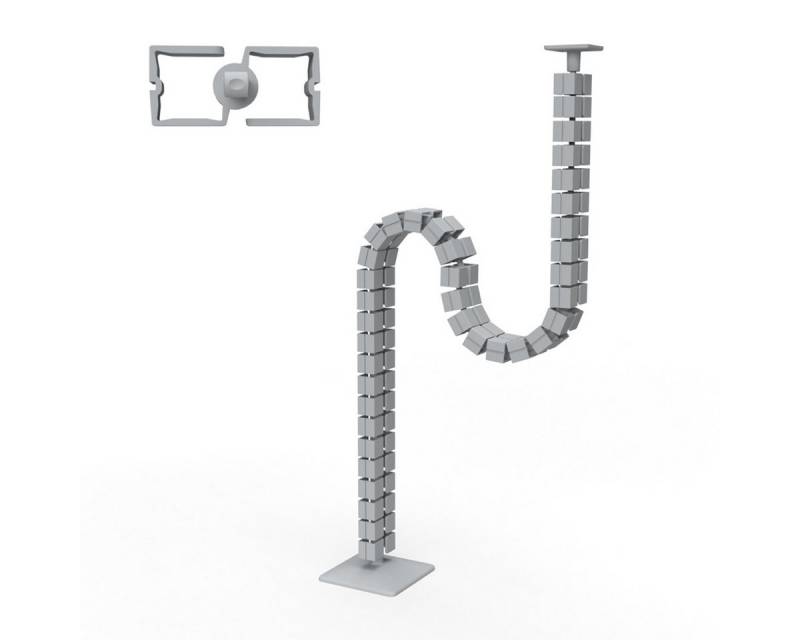 ELC Kabelführung BMB Kabelführung FLEXIT RE, H: 1320 mm, weißaluminium, RAL 9006 von ELC