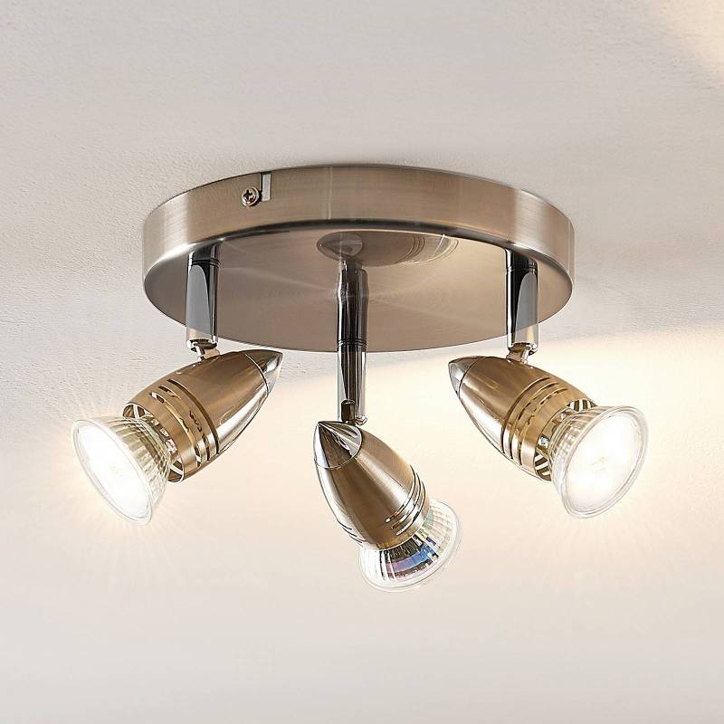 ELC Kalean Deckenstrahler, nickel, 3-flammig von ELC