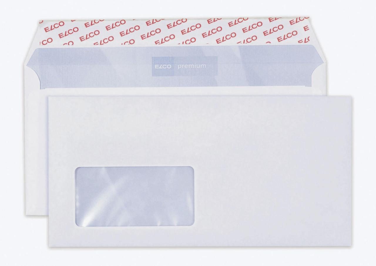 ELCO Briefumschläge DIN lang+ mit Fenster haftklebend von ELCO