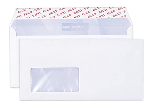 Elco 30778 Premium Briefumschlag, Dinlang, 80 g, weiß, C5 von ELCO