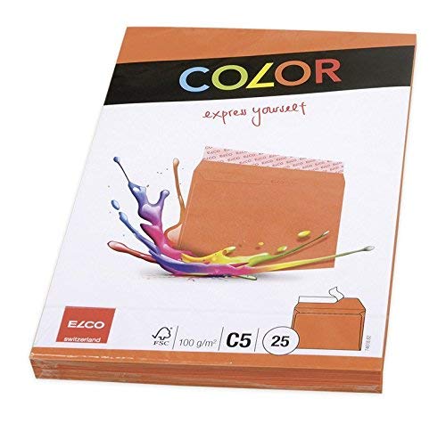 Elco 74618.82 Color Briefumschlag, C5, 100 g, orange von ELCO