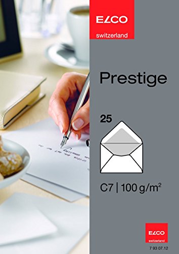 Elco 79307.12 Briefumschläge SK Briefhülle C7 gummiert weiß von ELCO