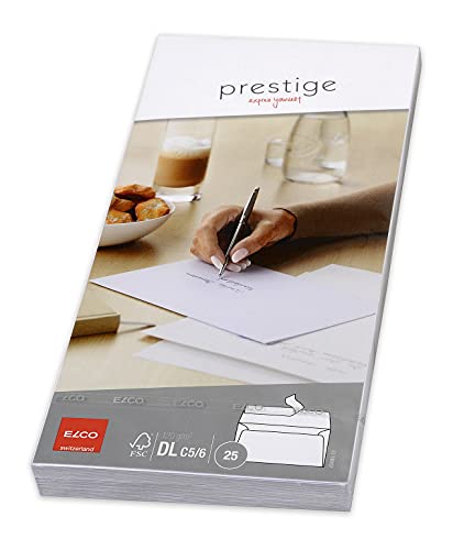 Elco Briefumschag Prestige - DL, 25 Stück, hochweiß, haftklebend Elco Briefumschag Prestige - DL, 25 Stück, hochweiß, haftklebend von ELCO