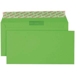 Elco Briefumschläge Color intensiv-grün Haftklebung 100 g/qm VE=250 Stück von ELCO