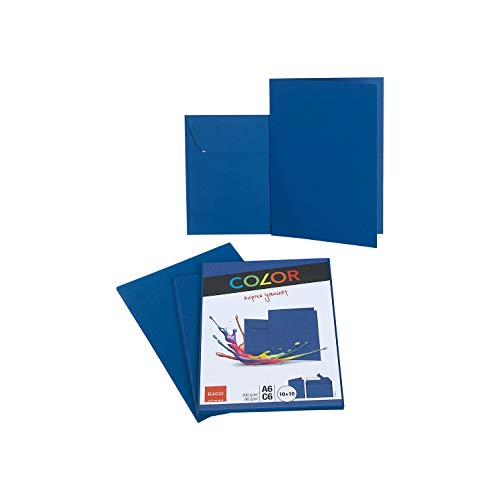 Elco Color Set Karte mit Kuvert, Bund mit je 10 Stück C690/200Gblau von ELCO
