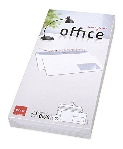 Elco Office Pack 50 Briefumschläge DL 114 x 229 mm, weiß von ELCO