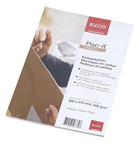 Elco Safe 10 Verstärkungsteile für Briefumschlag C4 220 mm x 315 mm, grau von ELCO