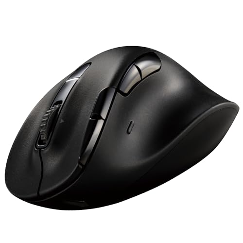 ELECOM EX-G PRO Ergonomic Mouse, Multi-Device Bluetooth or Wireless USB, Silent Click 8 Button, 1000/2000 DPI, Rechargeable, High-Speed Scroll Tilt, for Windows, macOS, Laptop, PC, Tablet (X-Large) von ELECOM