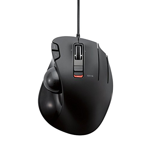ELECOM M-XT3URBK Mouse Wired Trackball Grip 6 Button, Black von ELECOM