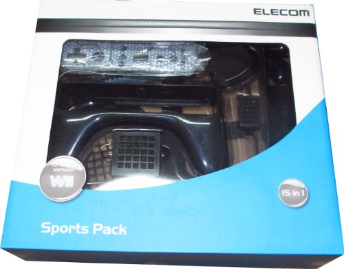 Wii 15 in 1 SPORTSPACK, schwarz von Elecom, für Wii Remote Controller von ELECOM