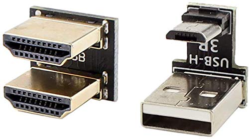 ELECROW HDMI to HDMI Adapter and USB A to Micro USB Adapter for Mounting Raspberry Pi 3/2 on The Back of Screen von ELECROW