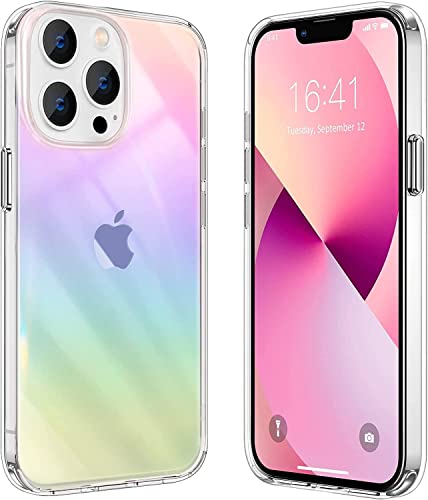 ELECTMAGIC Hülle Kompatibel iPhone 12 Mini Handyhülle Schutzhülle Case Cover mit Anti-kratzt Transparente und Rückseite Cyberpunk Style Laser Plating Gradient Rainbow Colors. von ELECTMAGIC