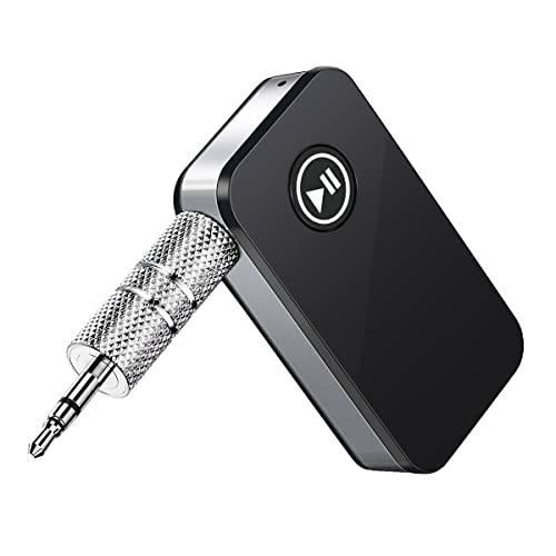 ELECTRIC GIANT Bluetooth Empfänger Bluetooth 5.0 Drahtlos Receiver Tragbare Bluetooth Adapter Audiogeräte für KFZ Auto Lautsprechersystem und Handy mit Stereo 3.5 m AUX 001 von ELECTRIC GIANT