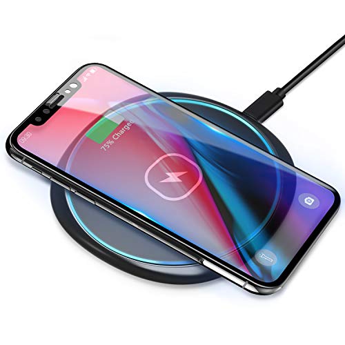 Fast Wireless Charger 15W Kabellos Ladegerät Ladepad Schnellladestation für Samsung Galaxy S20+ /S20 Ultra /S9 /S8 /S8 Plus /S7 iPhone 12 SE 11 XR 8 Huawei Mate 20pro P30pro AirPods pro von ELECTRIC GIANT