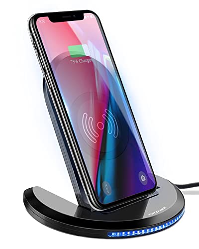 Wireless Charger Induktions Ladegerät Qi Charger Drahtlose Faltbare Schnellladegerät für Samsung Galaxy S20+ S8 S7 Edge/10/9/8, iPhone 12/SE /11 Pro/8 Plus und alle Qi Fähige Geräte von ELECTRIC GIANT