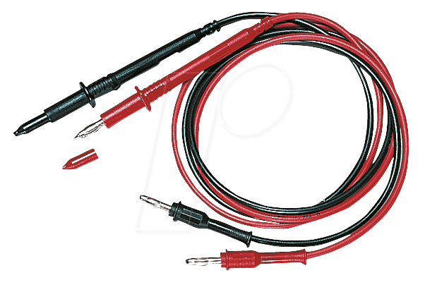 ML 4012-4-100 SW - Messleitung, 4 mm-Prüfspitze und 4 mm Stecker, schwarz, 20 A von ELECTRO PJP