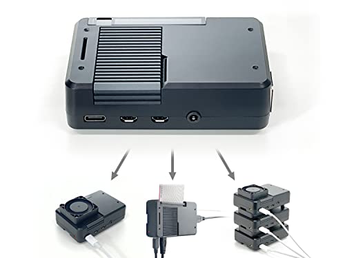 ElectroCookie Multifunktionales Gehäuse für Raspberry Pi 4–1. Geräuschlose passive Kühlung. 2. Aktive Kühlung für schwere Lasten. 3. Wandhalterung. 4. Clusterbau von ELECTROCOOKIE