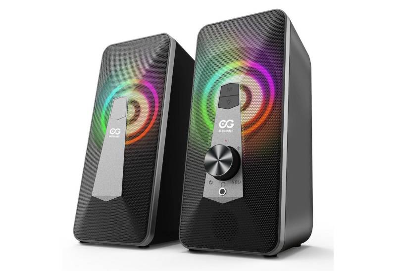 ELEGIANT Elegiant SR300 Plus: RGB PC-Lautsprecher Bluetooth Bluetooth-Lautsprecher (5 W, One-Touch-Steuerung für eine einfache Bedienung) von ELEGIANT