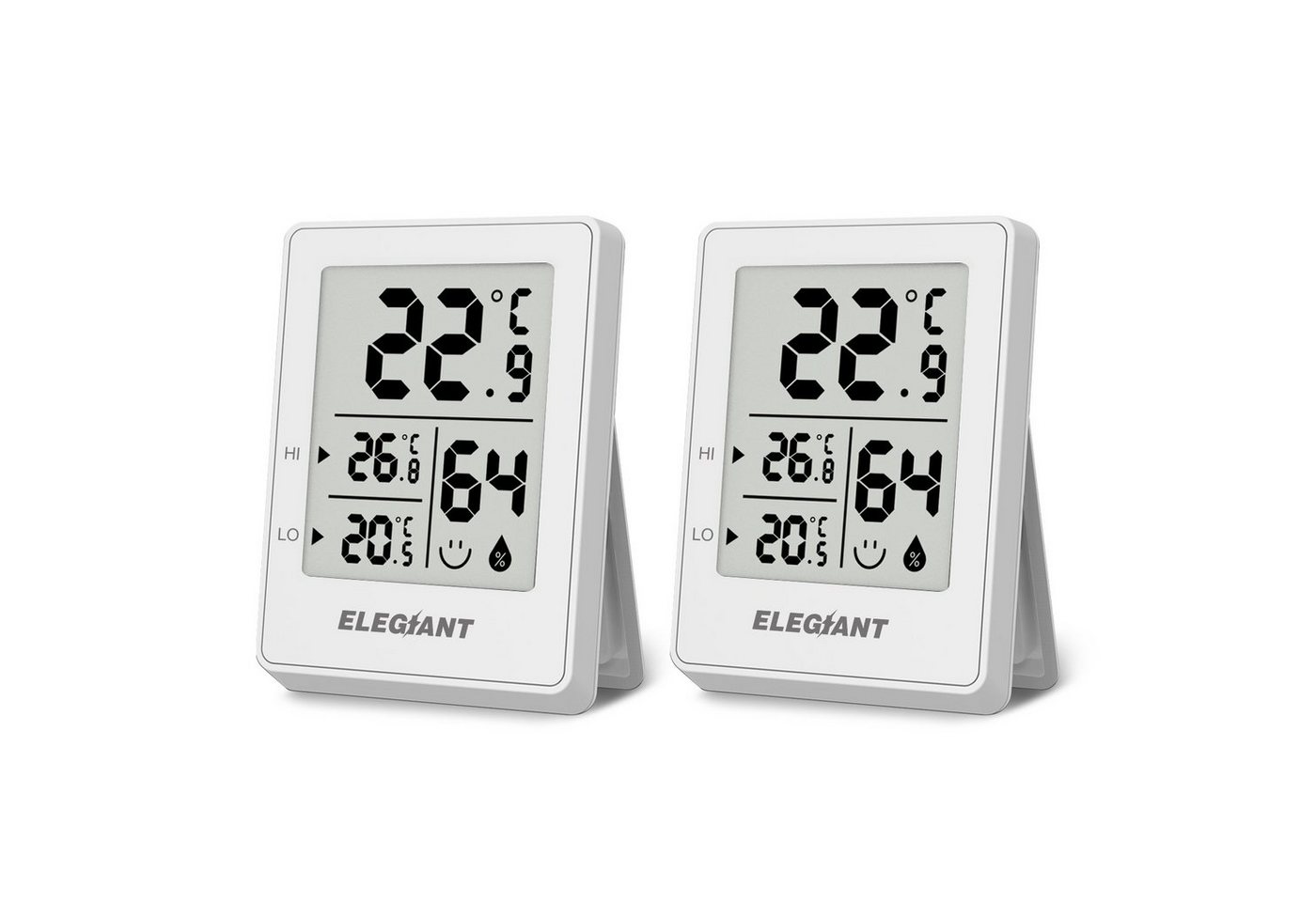 ELEGIANT Mini-Thermometer-Hygrometer: Kompakt & Präzise! Funkwetterstation (präzise Angabe der Temperatur, Wetterstation, Thermometer) von ELEGIANT
