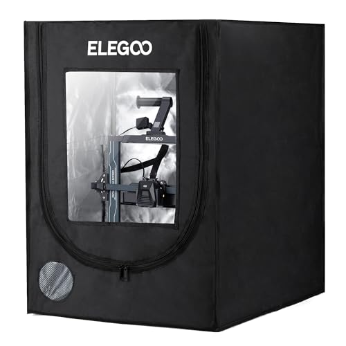 ELEGOO 3D-Drucker-Gehäuse, feuerfeste und staubdichte 3D-Drucker-Abdeckung Konstante Temperatur Zelt für Neptune 3 Pro/Neptune 4/Neptune 4 Pro/Ender 3/Ender 3 V2/Ender 3 S1/Kobra 2 von ELEGOO