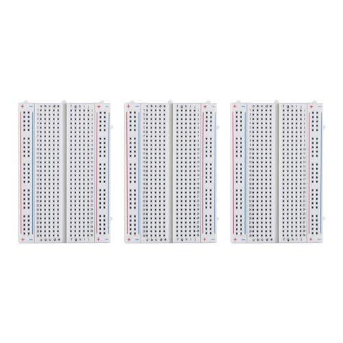 ELEGOO 3X 400 Pin Breadboard Brotschneidebrett Elektronik Steckbrett Experimentierboard 4 Stromschienen für Arduino Jumper Kabel von ELEGOO