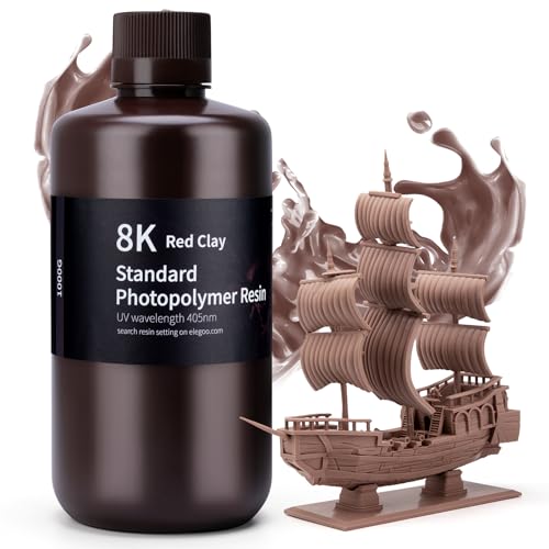 ELEGOO 8K Resin 3D Drucker Resin 1000g Terrakotta, LCD 405nm UV 3D Resin Hohe Präzision Schnelle Aushärtung Standard 3D Printer Resin ELEGOO 8K Resin 3D Drucker Resin 1000g Terrakotta, LCD 405nm UV 3D Resin Hohe Präzision Schnelle Aushärtung Standard 3D Printer Resin von ELEGOO