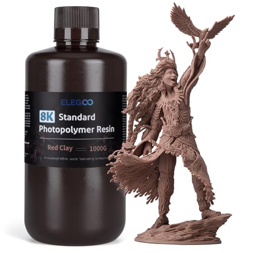 ELEGOO 8K Standard Photopolymer Resin 405nm UV-härtendes Harz Beste für Saturn 2 8K LCD 3D Drucker Terrakotta 1000G von ELEGOO