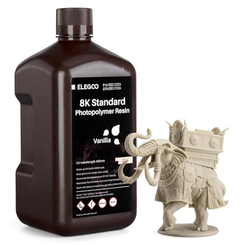 ELEGOO 8K Standard Photopolymer Resin 405nm UV-härtendes Harz Beste für Saturn 2 8K LCD 3D Drucker Vanille 2000G ELEGOO 8K Standard Photopolymer Resin 405nm UV-härtendes Harz Beste für Saturn 2 8K LCD 3D Drucker Vanille 2000G von ELEGOO