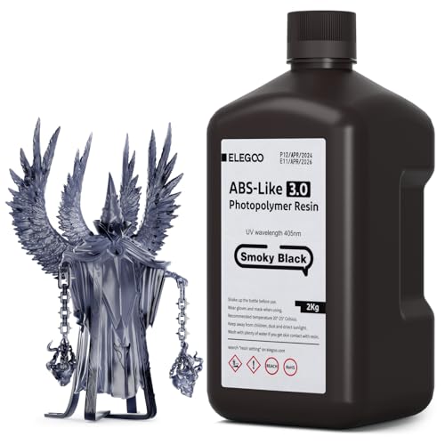 ELEGOO ABS-Like 3.0 3D Drucker Resin Rauchiges Schwarz 2000g, 405nm UV-Härtendes 3D Printer Harz mit Hoher Zugfestigkeit und Biegefestigkeit für MSLA/LCD/DLP 3D Drucker ELEGOO ABS-Like 3.0 3D Drucker Resin Rauchiges Schwarz 2000g, 405nm UV-Härtendes 3D Printer Harz mit Hoher Zugfestigkeit und Biegefestigkeit für MSLA/LCD/DLP 3D Drucker von ELEGOO