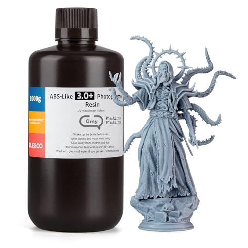 ELEGOO ABS-Like Resin 3.0 Plus, Verbessertes 3D-Drucker Photopolymer Harz, Höhere Hitzebeständigkeit, Schnelle Aushärtung, Hohe Präzision, Nicht Spröde, Grau 1000g ELEGOO ABS-Like Resin 3.0 Plus, Verbessertes 3D-Drucker Photopolymer Harz, Höhere Hitzebeständigkeit, Schnelle Aushärtung, Hohe Präzision, Nicht Spröde, Grau 1000g von ELEGOO