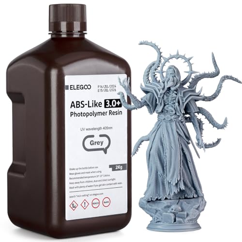ELEGOO ABS-Like Resin 3.0 Plus, Verbessertes 3D-Drucker Photopolymer Harz, Höhere Hitzebeständigkeit, Schnelle Aushärtung, Hohe Präzision, Nicht Spröde, Grau 2000g ELEGOO ABS-Like Resin 3.0 Plus, Verbessertes 3D-Drucker Photopolymer Harz, Höhere Hitzebeständigkeit, Schnelle Aushärtung, Hohe Präzision, Nicht Spröde, Grau 2000g von ELEGOO