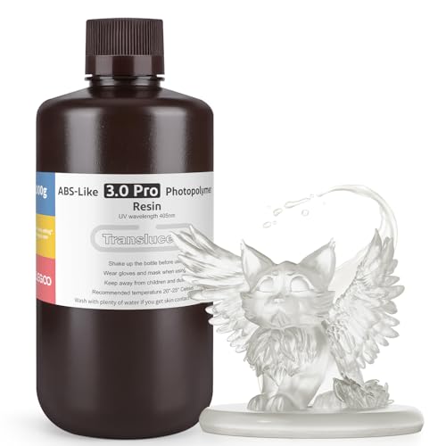 ELEGOO ABS-Like Resin 3.0 Pro, UV-Härtendes 3D Resin mit Hohe Präzision, Nicht Spröde, Nicht Giftig für LCD/DLP 3D Drucker Photopolymer Harz Clear 1000g ELEGOO ABS-Like Resin 3.0 Pro, UV-Härtendes 3D Resin mit Hohe Präzision, Nicht Spröde, Nicht Giftig für LCD/DLP 3D Drucker Photopolymer Harz Clear 1000g von ELEGOO