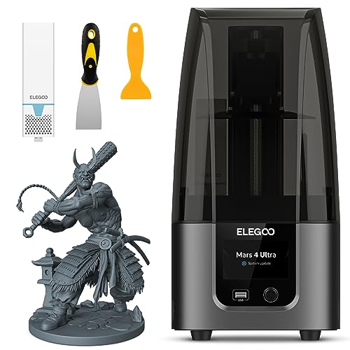 ELEGOO Mars 4 Ultra Resin 3D Drucker mit Luftreiniger 7 Zoll Ultra 9K Monochrom LCD Höherer Auflösung und WiFi Übertragung, Große Druckgröße von 156.36mm*77.76mm*165mm von ELEGOO