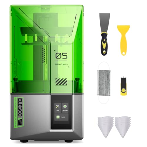 ELEGOO Mars 5 Resin 3D Drucker, 4K 6,6" Mono LCD, Überhitzungsschutz, Intelligenter Mechanischer Sensor, Auto-Leveling, Druckgröße von 143,43 x 89,6 x 150 mm³ von ELEGOO