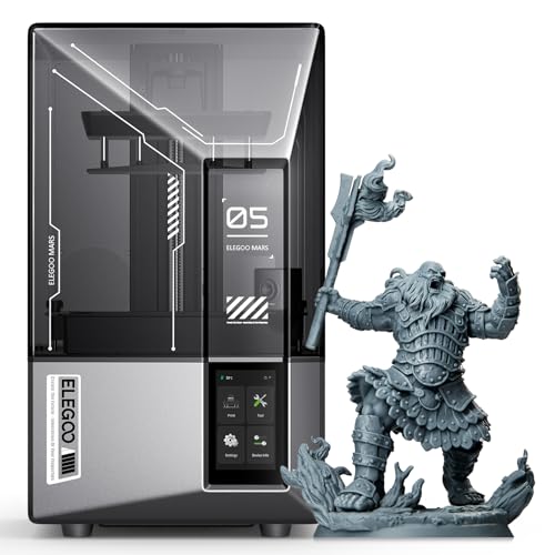 ELEGOO Mars 5 Ultra 9K Resin 3D Drucker, 150 mm/h Druckgeschwindigkeit, Intelligentes Auto-Leveling, Intelligente Fehlererkennung, WiFi-Datenübertragung, Druckvolumen 153,36 x 77,76 x 165 mm³ von ELEGOO