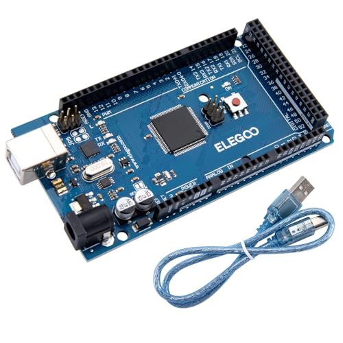 ELEGOO Mega-R3 Mikrocontroller Board mit USB Kabel in Blau Kompatibel mit Arduino IDE von ELEGOO