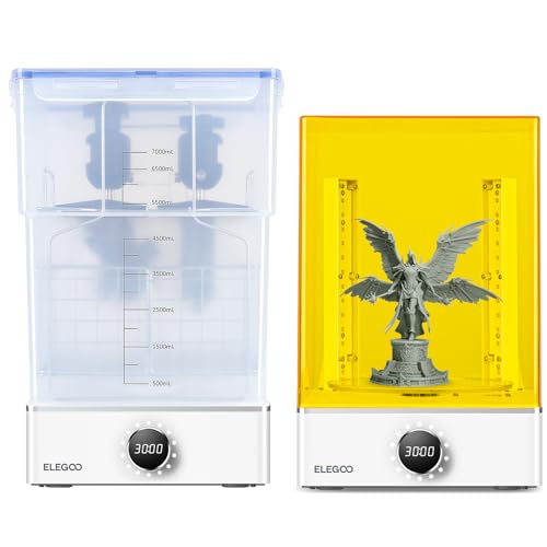ELEGOO Mercury X Bundle mit Separater Wash and Cure Station, Waschen & Aushärten Maschine mit Max Waschgröße von 201x124x255mm für LCD/DLP/SLA 3D Resin Drucker Modelle einschließlich ELEGOO Saturn von ELEGOO
