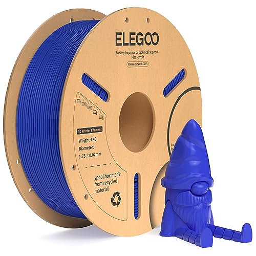 ELEGOO PLA+ Filament 1.75mm Blau 1KG, PLA Plus 3D Drucker Filament, Härter und Stärker Filament-3D-Druckmaterialien, Maßgenauigkeit +/-0,02mm, Kompatibel mit den Meisten FDM-Drucker(1KG/Spool, 2.2lbs) von ELEGOO