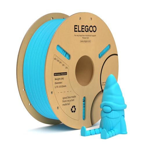 ELEGOO PLA+ Filament 1.75mm Himmelblau 1KG, PLA Plus 3D Drucker Filament, Härter und Stärker Filament-3D-Druckmaterialien, Maßgenauigkeit +/-0,02mm, Kompatibel mit den FDM-Drucker(1KG/Spool, 2.2lbs) von ELEGOO