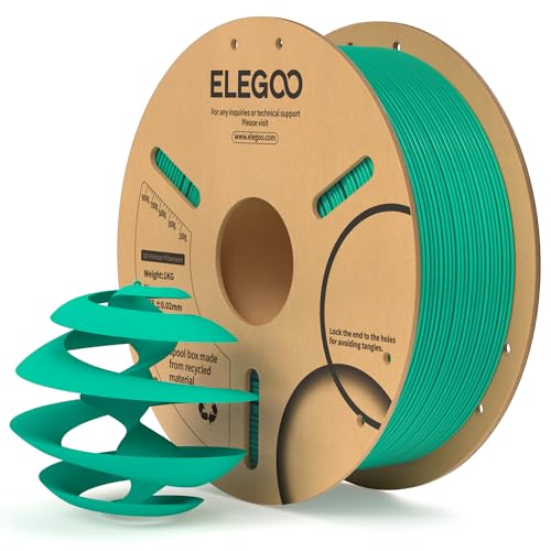 ELEGOO PLA Filament 1.75mm Meergrün 1KG, 3D Drucker Filament Maßgenauigkeit +/- 0,02 mm, 1kg Pappspule (2.2lbs) Filament-3D-Druckmaterialien Passt für die meisten FDM 3D-Drucker von ELEGOO