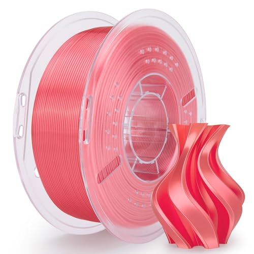 ELEGOO PLA Filament 1.75mm Seide korallenrosa 1KG, 3D Drucker Filament Maßgenauigkeit +/- 0,02 mm, 1kg Kunststoffspule (2.2lbs) Filament-3D-Druckmaterialien Passt für die meisten FDM 3D-Drucker von ELEGOO