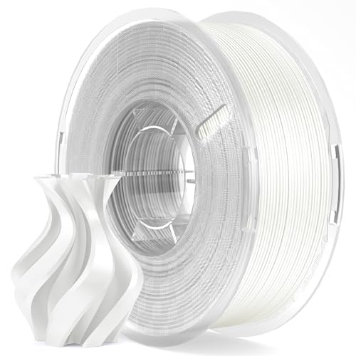 ELEGOO PLA Filament 1.75mm Seidenweiß 1KG, 3D Drucker Filament Maßgenauigkeit +/- 0,02 mm, 1kg Pappspule (2.2lbs) Filament-3D-Druckmaterialien Passt für die meisten FDM 3D-Drucker von ELEGOO