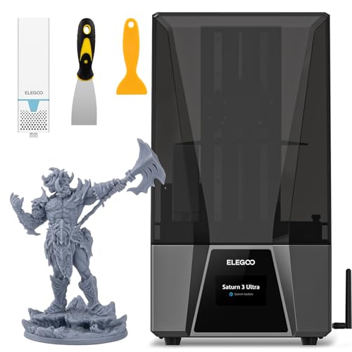 ELEGOO Saturn 3 Ultra 12K UV Lichthärtender MSLA Resin 3D Drucker mit 10 Zoll Monochrom-LCD Neuer ACF Trennfilm Wi-Fi Übertragung Große Druckgröße von 218.88 × 122.88 × 260 mm von ELEGOO