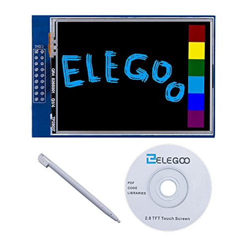 ELEGOO UNO R3 2,8" TFT Touchscreen mit SD Karten Slot für Arduino UNO R3 Bibliotheken auf CD Mitgeliefert von ELEGOO